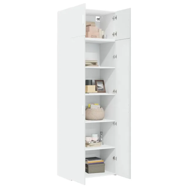 Armoire de rangement blanc 70x42,5x225 cm bois d'ingénierie
