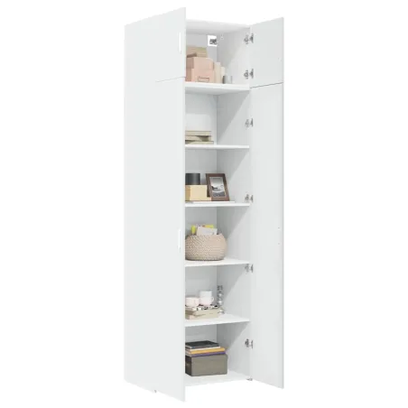 Armoire de rangement blanc 70x42,5x225 cm bois d'ingénierie