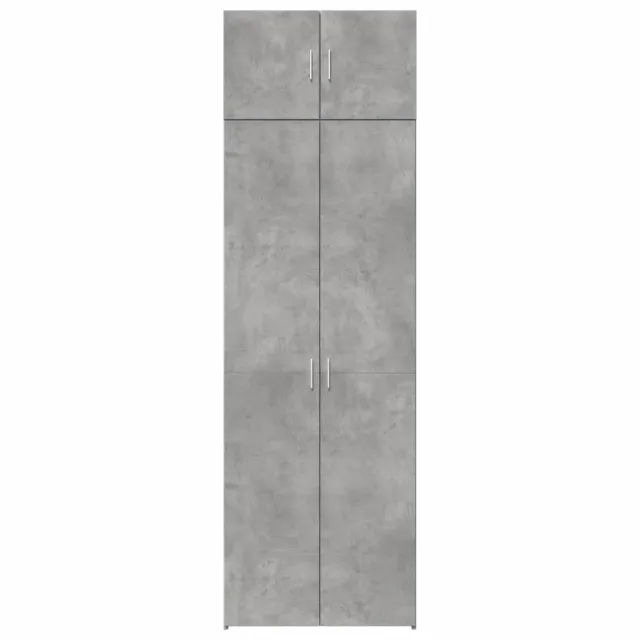 Armoire de rangement gris béton 70x42,5x225cm bois d'ingénierie