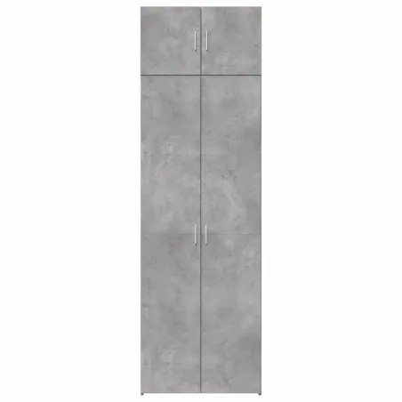 Armoire de rangement gris béton 70x42,5x225cm bois d'ingénierie