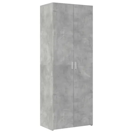 Armoire de rangement gris béton 70x42,5x225cm bois d'ingénierie