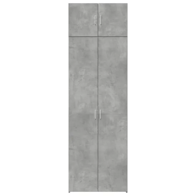 Armoire de rangement gris béton 70x42,5x225cm bois d'ingénierie