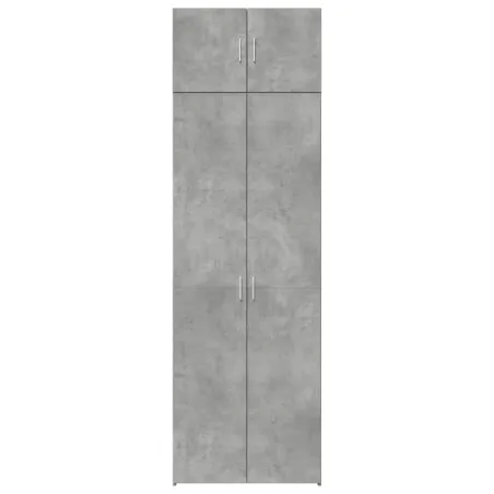 Armoire de rangement gris béton 70x42,5x225cm bois d'ingénierie