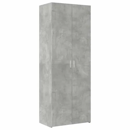 Armoire de rangement gris béton 70x42,5x225cm bois d'ingénierie