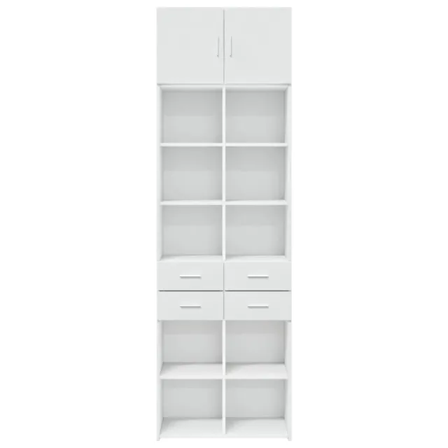 Armoire de rangement blanc 70x42,5x225 cm bois d'ingénierie