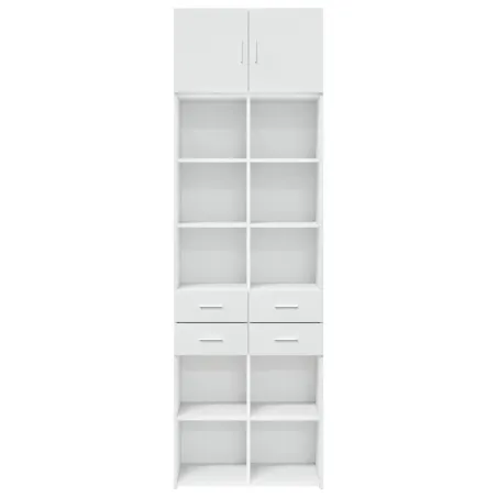 Armoire de rangement blanc 70x42,5x225 cm bois d'ingénierie