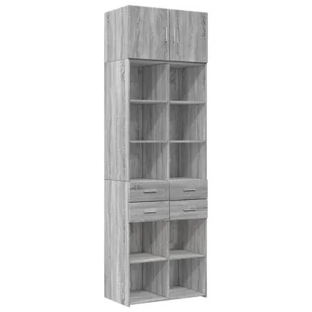 Armoire de rangement sonoma gris 70x42,5x225 cm 2