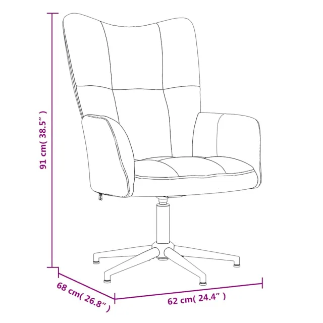 Chaise de relaxation avec tabouret Marron Velours