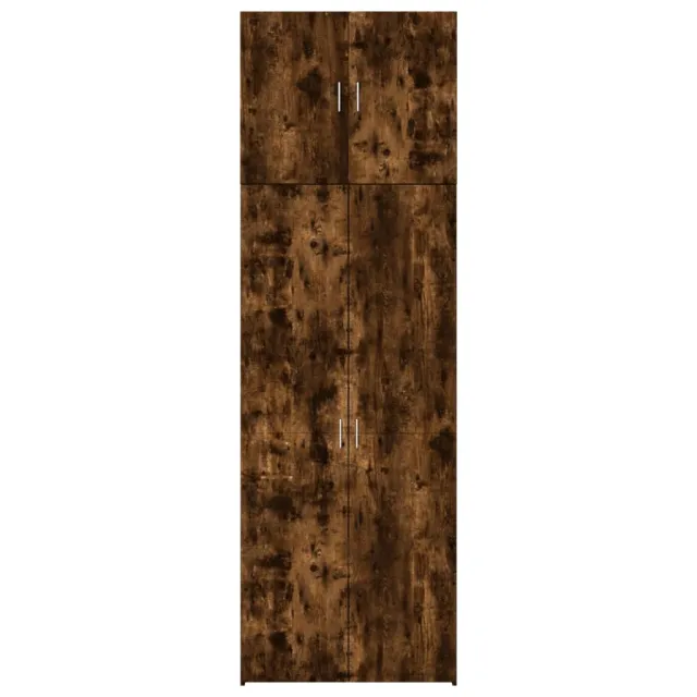 Buffet haut chêne fumé 80x42,5x249 cm bois d'ingénierie