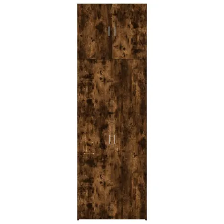 Buffet haut chêne fumé 80x42,5x249 cm bois d'ingénierie