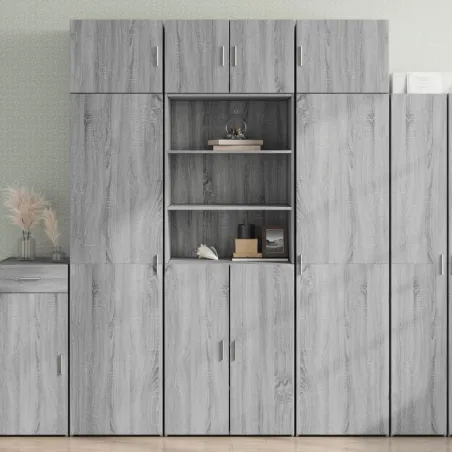Buffet haut sonoma gris 70x42,5x185 cm bois d'ingénierie