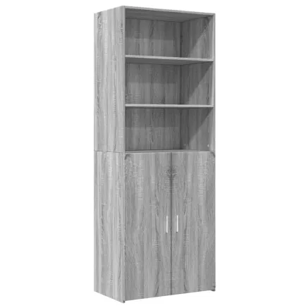 Buffet haut sonoma gris 70x42,5x185 cm bois d'ingénierie 2