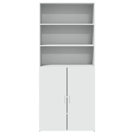 Buffet haut blanc 80x42,5x185 cm bois d'ingénierie