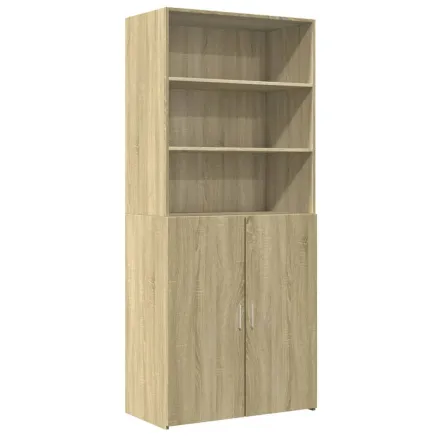 Buffet haut chêne sonoma 80x42,5x185 cm bois d'ingénierie 2