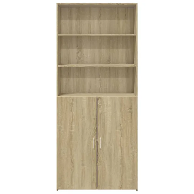 Buffet haut chêne sonoma 80x42,5x185 cm bois d'ingénierie