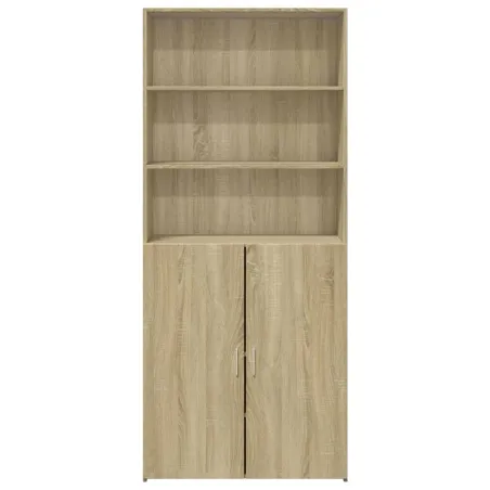 Buffet haut chêne sonoma 80x42,5x185 cm bois d'ingénierie