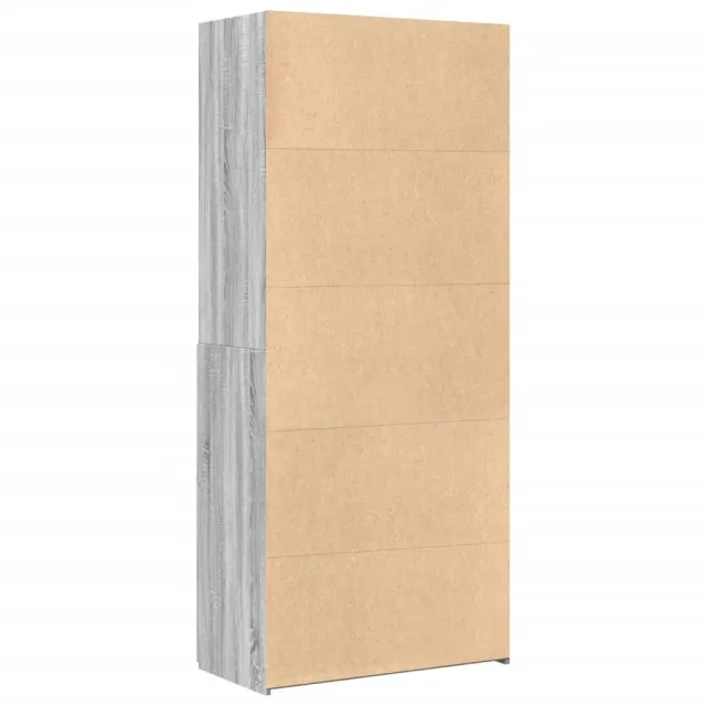 Buffet haut sonoma gris 80x42,5x185 cm bois d'ingénierie