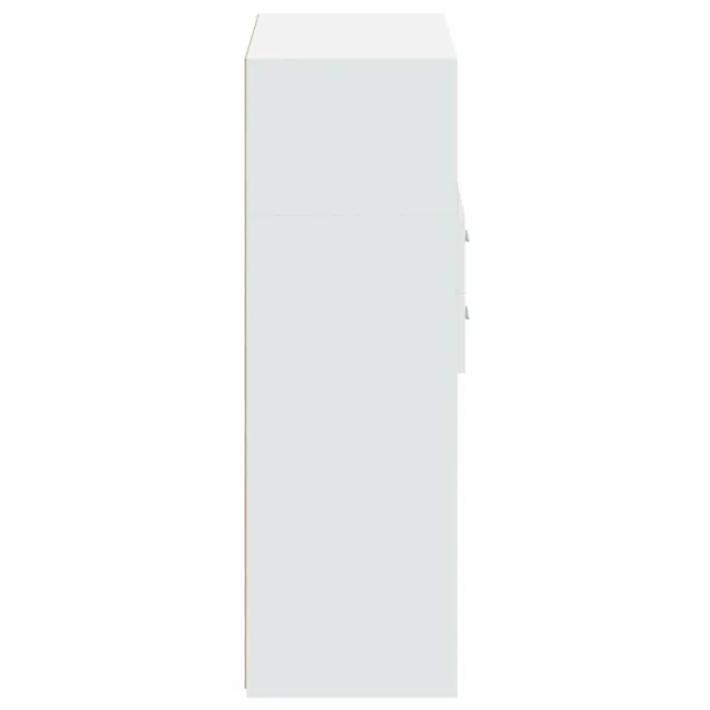 Buffet haut blanc 80x42,5x124 cm bois d'ingénierie