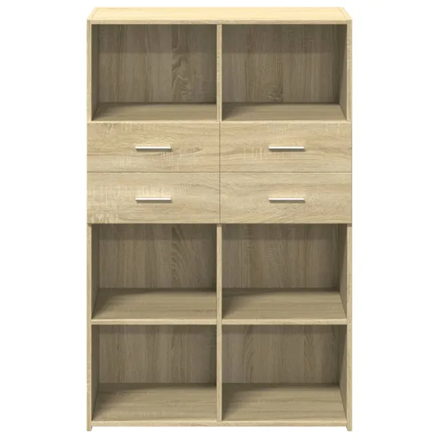 Buffet haut chêne sonoma 80x42,5x124 cm bois d'ingénierie