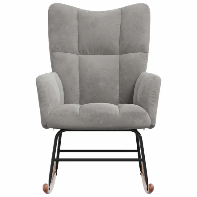 Chaise à bascule Gris clair Velours