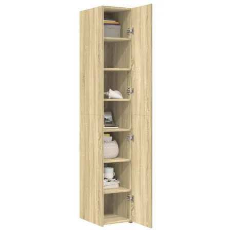 Buffet haut chêne sonoma 30x42,5x185 cm bois d'ingénierie