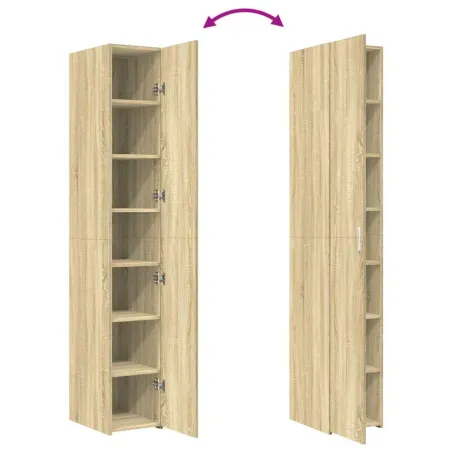 Buffet haut chêne sonoma 30x42,5x185 cm bois d'ingénierie