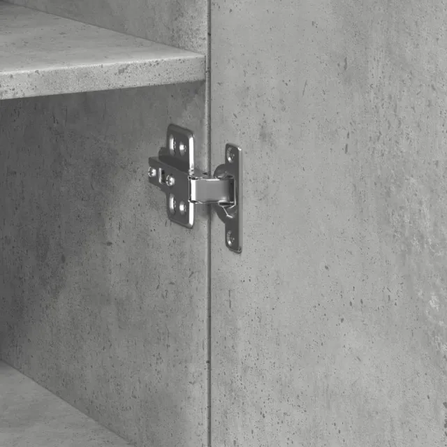 Buffet haut gris béton 30x42,5x185 cm bois d'ingénierie