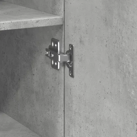 Buffet haut gris béton 30x42,5x185 cm bois d'ingénierie