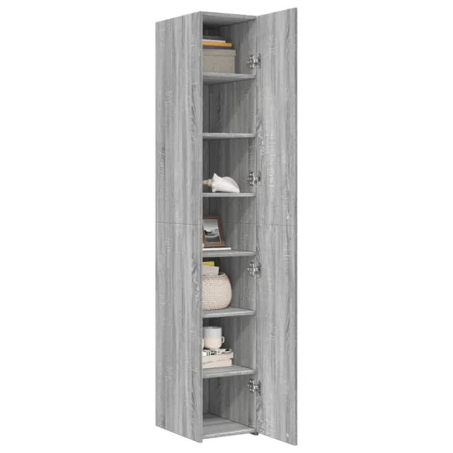 Buffet haut sonoma gris 30x42,5x185 cm bois d'ingénierie