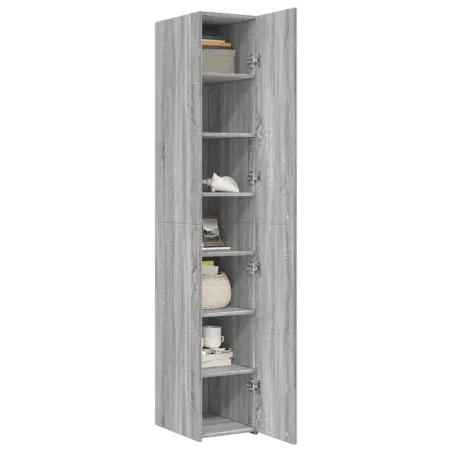 Buffet haut sonoma gris 30x42,5x185 cm bois d'ingénierie
