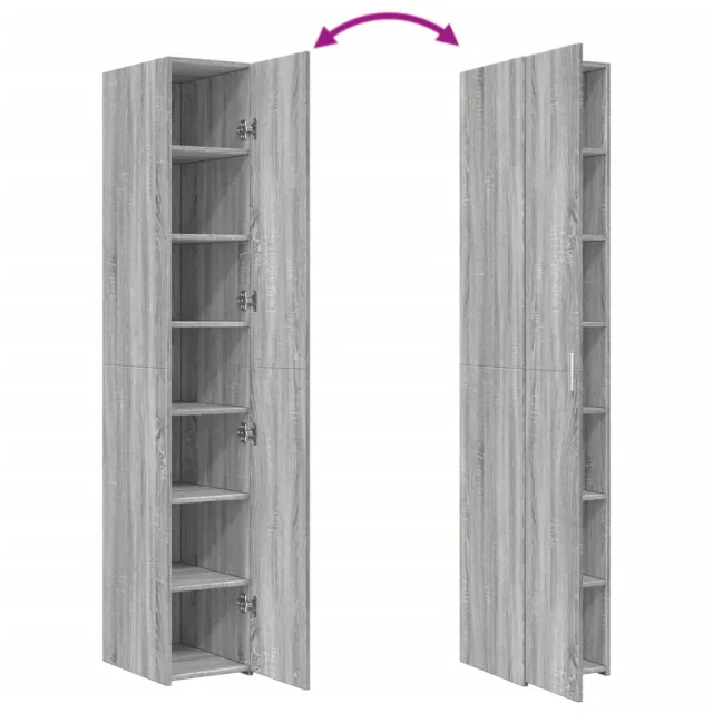 Buffet haut sonoma gris 30x42,5x185 cm bois d'ingénierie