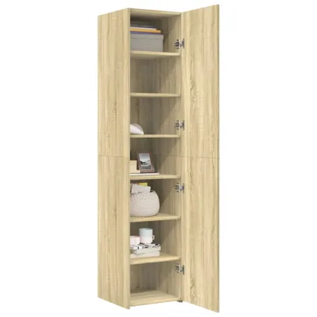 Buffet haut chêne sonoma 40x42,5x185 cm bois d'ingénierie