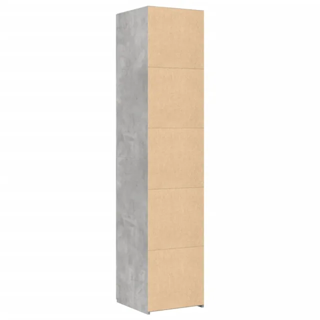 Buffet haut gris béton 40x42,5x185 cm bois d'ingénierie