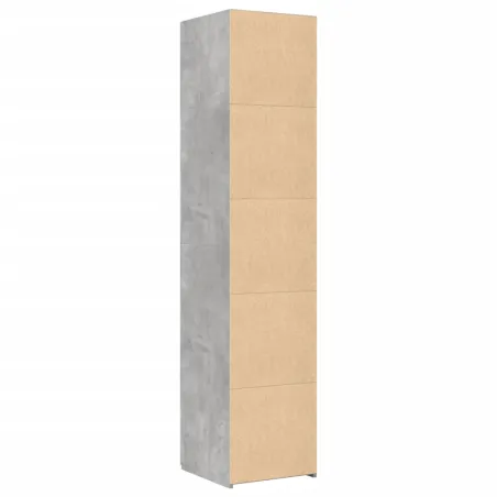 Buffet haut gris béton 40x42,5x185 cm bois d'ingénierie