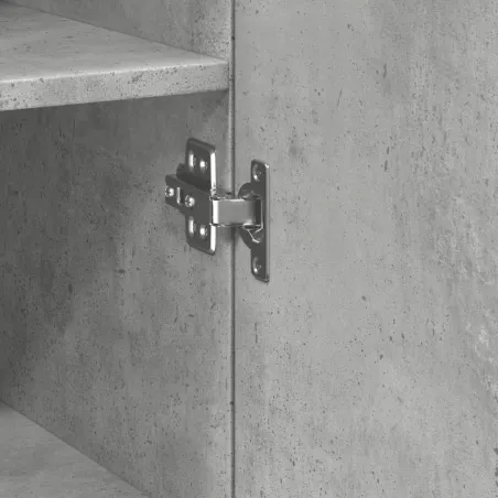 Buffet haut gris béton 40x42,5x185 cm bois d'ingénierie