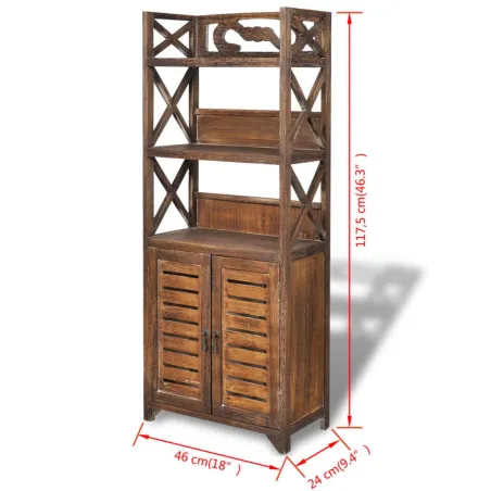 Armoire de salle de bain Albuquerque Bois Marron 46x24x117,5 cm