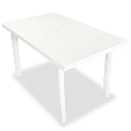 Mobilier à manger d'extérieur 5 pcs Plastique Blanc 2