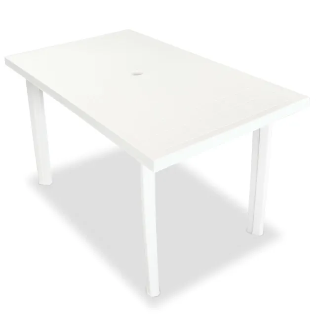 Mobilier à manger d'extérieur 5 pcs Plastique Blanc