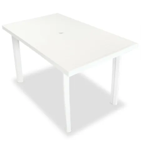 Mobilier à manger d'extérieur 5 pcs Plastique Blanc