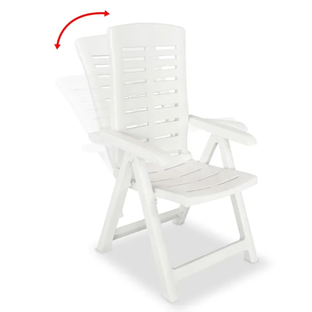 Mobilier à manger d'extérieur 5 pcs Plastique Blanc
