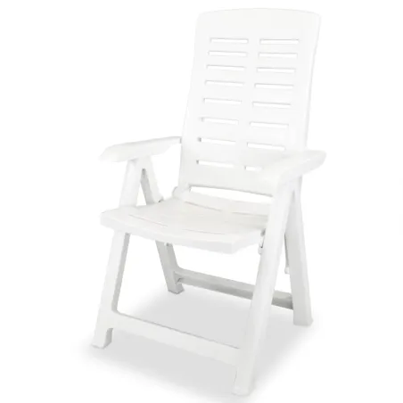 Mobilier à manger d'extérieur 5 pcs Plastique Blanc