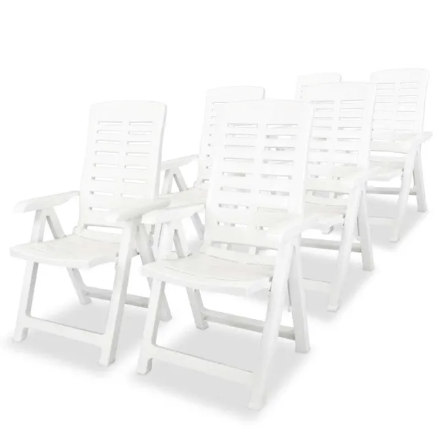 Ensemble à manger d'extérieur 7 pcs Plastique Blanc