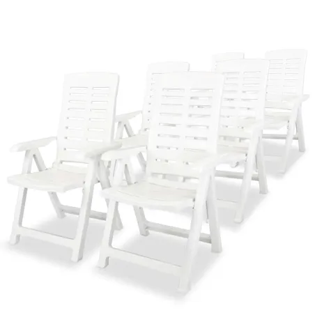 Ensemble à manger d'extérieur 7 pcs Plastique Blanc