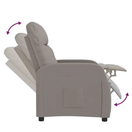 Fauteuil inclinable Taupe Tissu