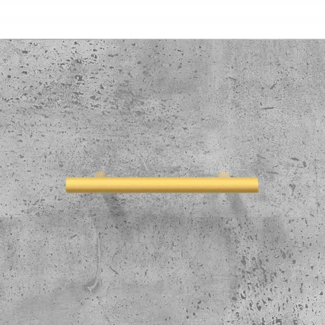 Buffet haut Gris béton 34,5x34x180 cm Bois d'ingénierie