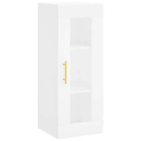 Buffet haut Blanc 34,5x34x180 cm Bois d'ingénierie