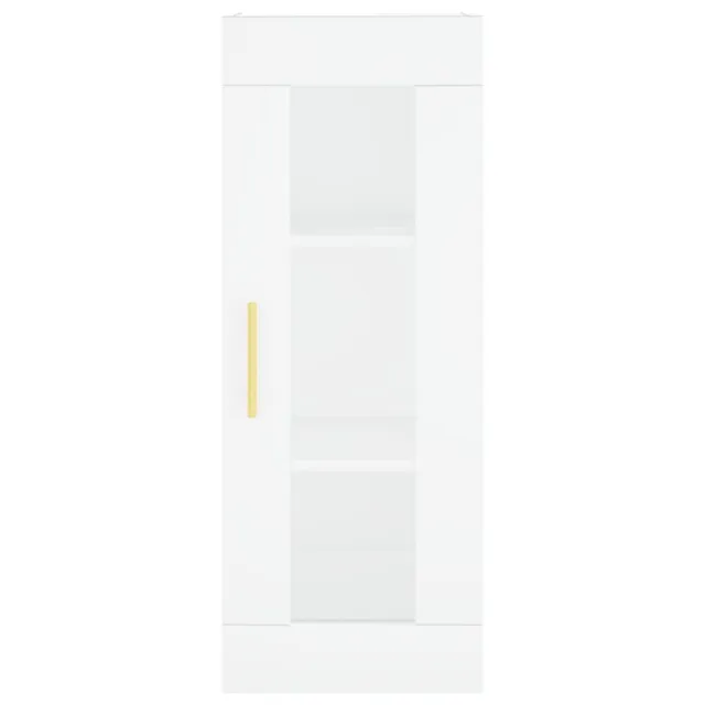 Buffet haut Blanc 34,5x34x180 cm Bois d'ingénierie