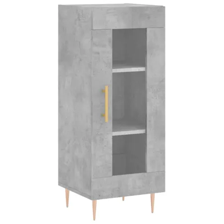 Buffet haut Gris béton 34,5x34x180 cm Bois d'ingénierie