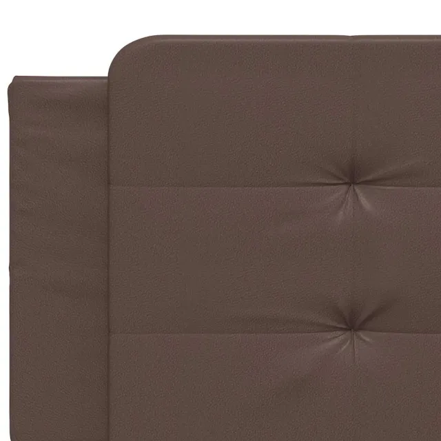 Cadre de lit sans matelas Zadar marron 200x200 cm similicuir