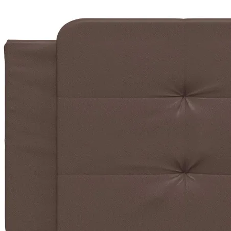 Cadre de lit sans matelas Zadar marron 200x200 cm similicuir